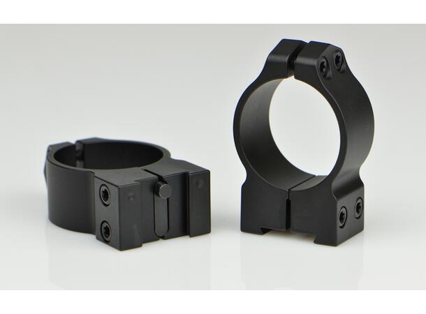 Warne Maxima Tikka Fast 30mm Sort/Matte Warne Fast Ringmontasje for Tikka 